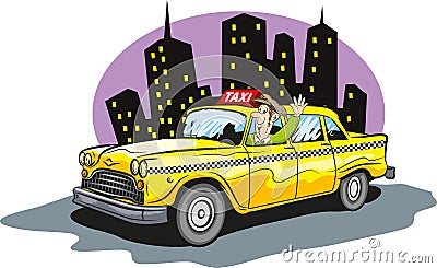 Taxi cab Vector Illustration