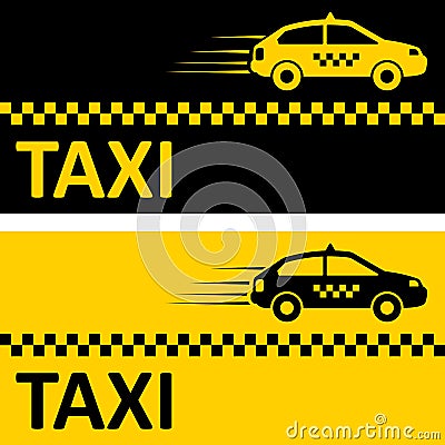 Taxi card. Vector Illustration