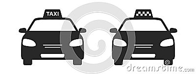 Taxi city car taxicab vector icon Vector Illustration