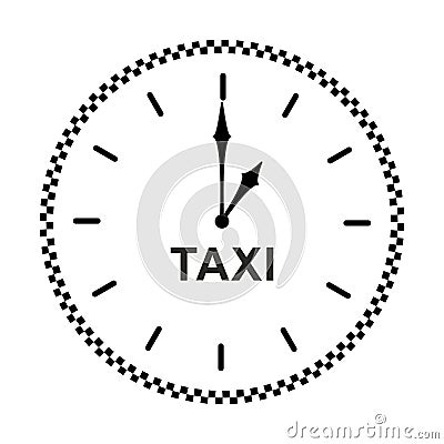 Taxi clock icon Vector Illustration