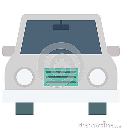 Taxi Color Vector Icon which can easily modify or edit Vector Illustration