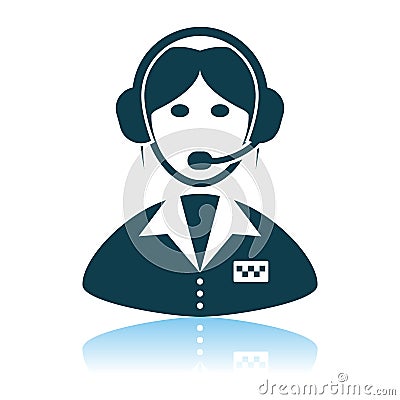 Taxi Dispatcher Icon Vector Illustration