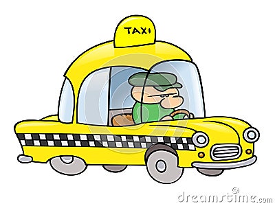 Taxi driver Vector Illustration