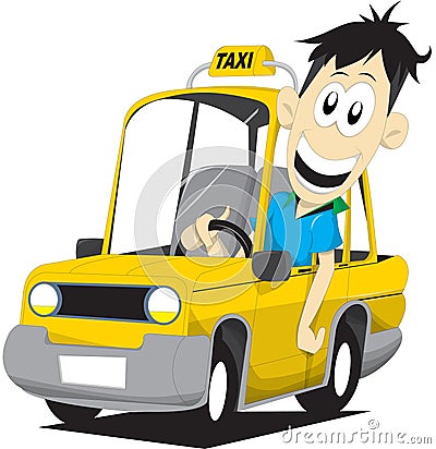 Taxi driver Vector Illustration