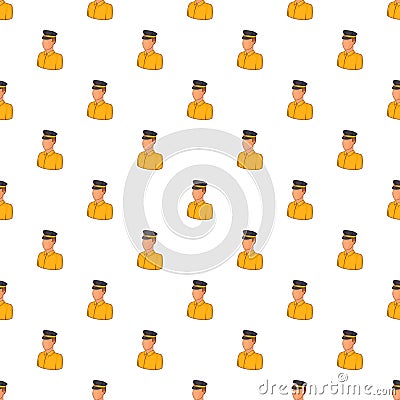 Taxi driver pattern, cartoon style Vector Illustration