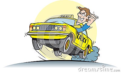 Taxi driver Vector Illustration