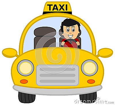 Taxi driver Cartoon Illustration