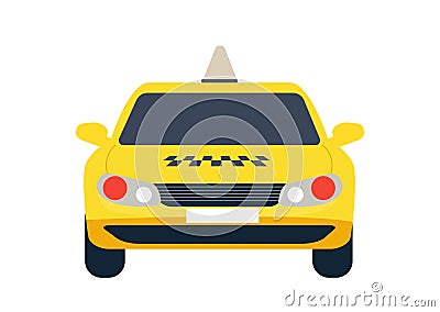 Taxi front view Vector Illustration