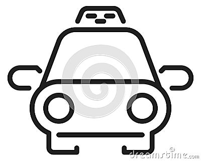 Taxi icon. Passenger service car line symbol Vector Illustration