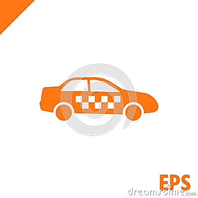 Taxi icon stock vector illustration flat design Vector Illustration