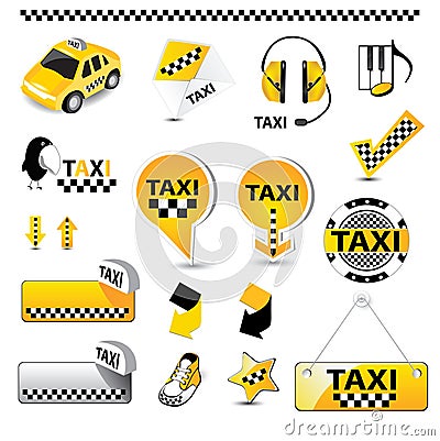 TAXI icons Vector Illustration