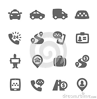 Taxi Icons Vector Illustration