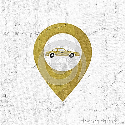 Taxi location point design Stock Photo