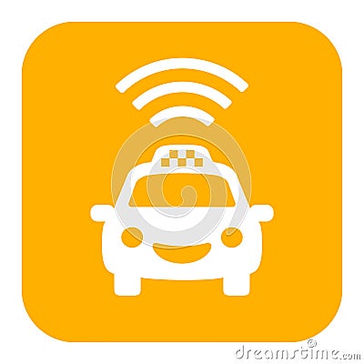 Taxi mobile application vector icon Vector Illustration