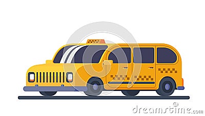 Multivan taxi car. Vector Illustration