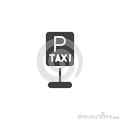 Taxi parking service vector icon Vector Illustration