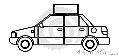 Taxi public service icon Vector Illustration