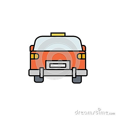 taxi, public transport, transportation line colored icon. elements of airport, travel illustration icons. signs, symbols can be Vector Illustration