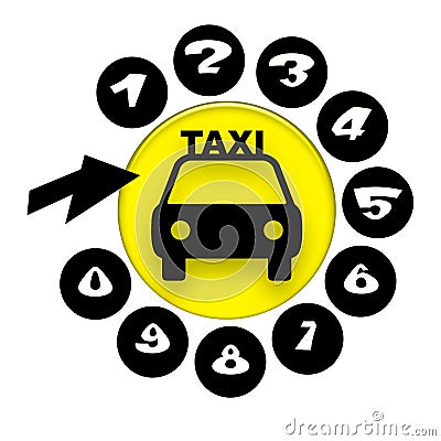 Taxi Service Stock Photo