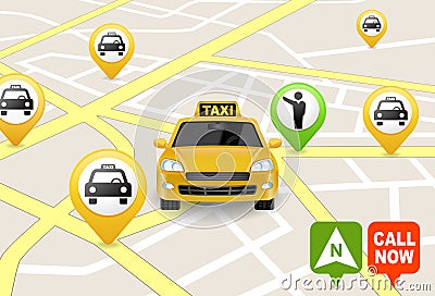 Taxi Service Apps Stock Photo