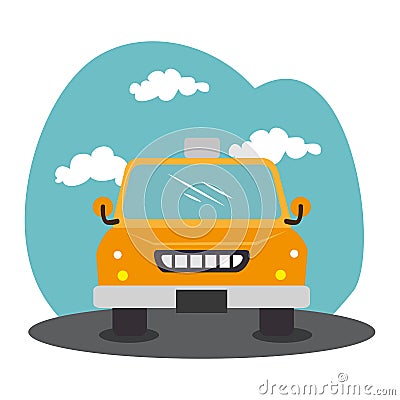 Taxi service public icon Vector Illustration