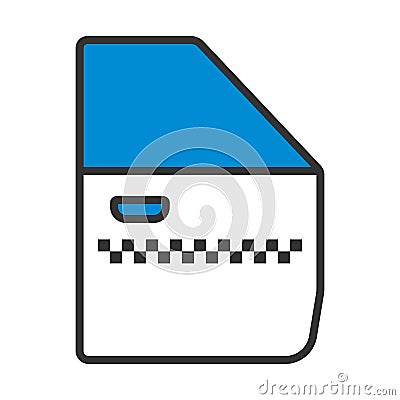 Taxi Side Door Icon Stock Photo