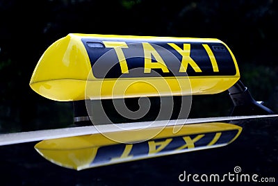 Taxi sign Stock Photo