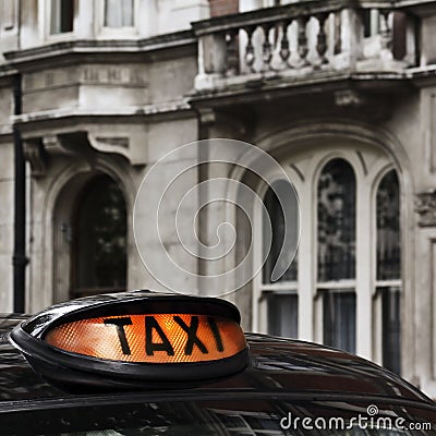 Taxi sign Stock Photo