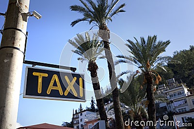 Taxi sign Stock Photo