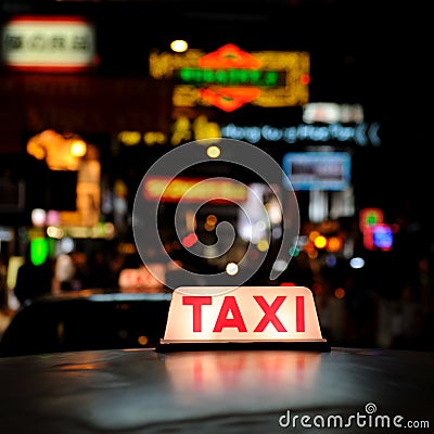 Taxi sign Stock Photo