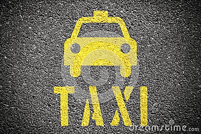 Taxi Sign Stock Photo