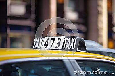 Taxi sign Stock Photo