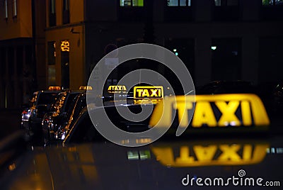 Taxi stand Stock Photo