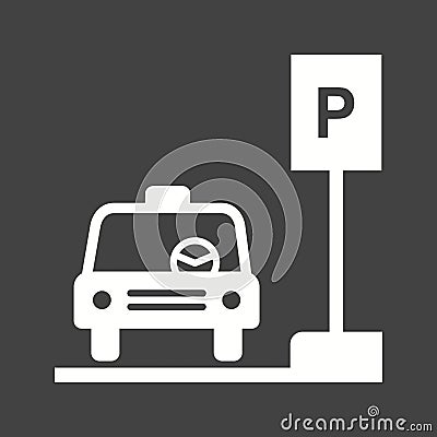 Taxi Stand Vector Illustration