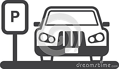 Taxi stand illustration in minimal style Vector Illustration