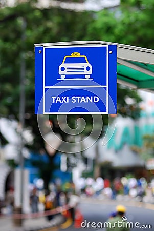 Taxi stand sign Stock Photo