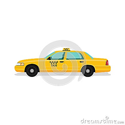Taxi yellow car cab Vector Illustration