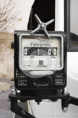 Taximeter Stock Photo