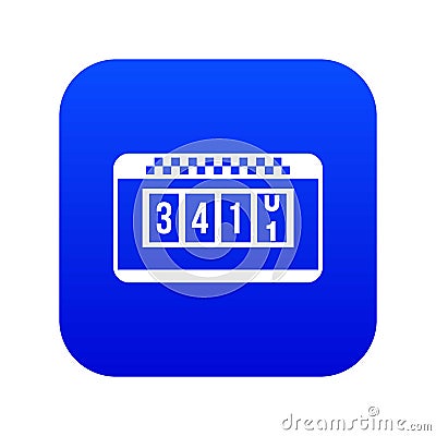 Taximeter icon digital blue Vector Illustration