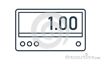 Taximeter icon simple style vector image Cartoon Illustration