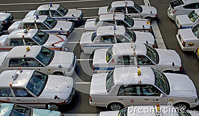 Taxis, Sendai, Japan Editorial Stock Photo