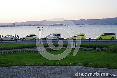 Taxis waiting for tourists Editorial Stock Photo