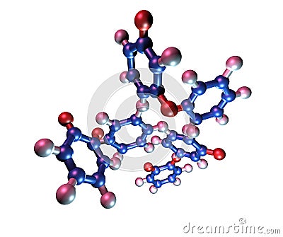 Taxol chemotherapy drug molecule Stock Photo