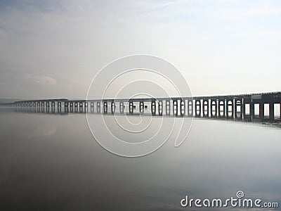 Tay Rail Bridge, Dundee Stock Photo