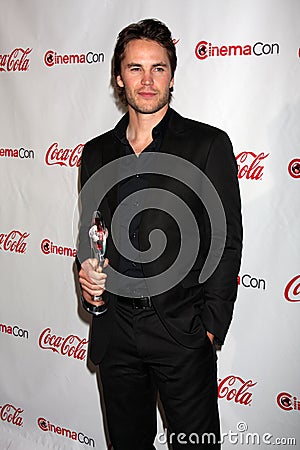 Taylor Kitsch arrives at the CinemaCon 2012 Talent Awards Editorial Stock Photo