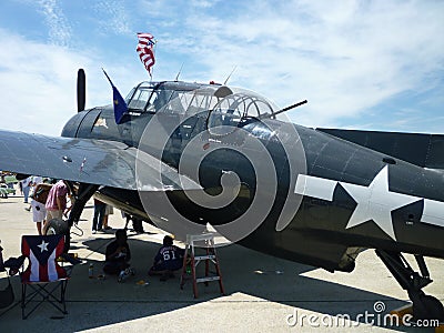 TBF Avenger Torpedo Bomber Editorial Stock Photo