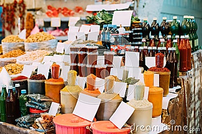 Tbilisi, Georgia. Ajika, Condiment, Fragrant Spices, Aromatic He Stock Photo