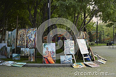 TBILISI, GEORGIA - APRIL 18, 2024: Deda Ena Park Editorial Stock Photo