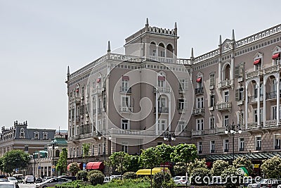 Tbilisi, Georgia: Rustaveli Avenue architecture in Tbilisi old town Editorial Stock Photo