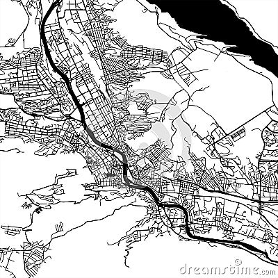 Tbilisi Georgia Vector Map Vector Illustration